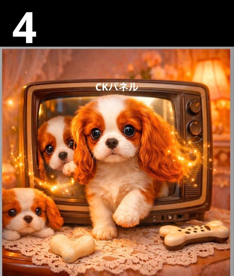 オーダーページ　ハンカチ608 TVわんこ柄ハンドメイド3/15