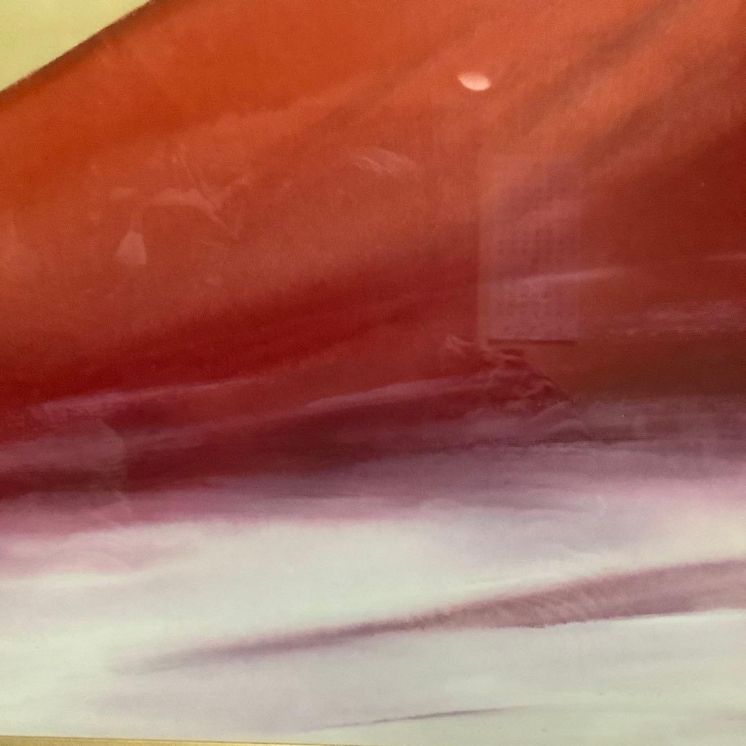 takeさん専用　日本画　作者　【松田　真】　タイトル　【赤富士】　油絵　F6