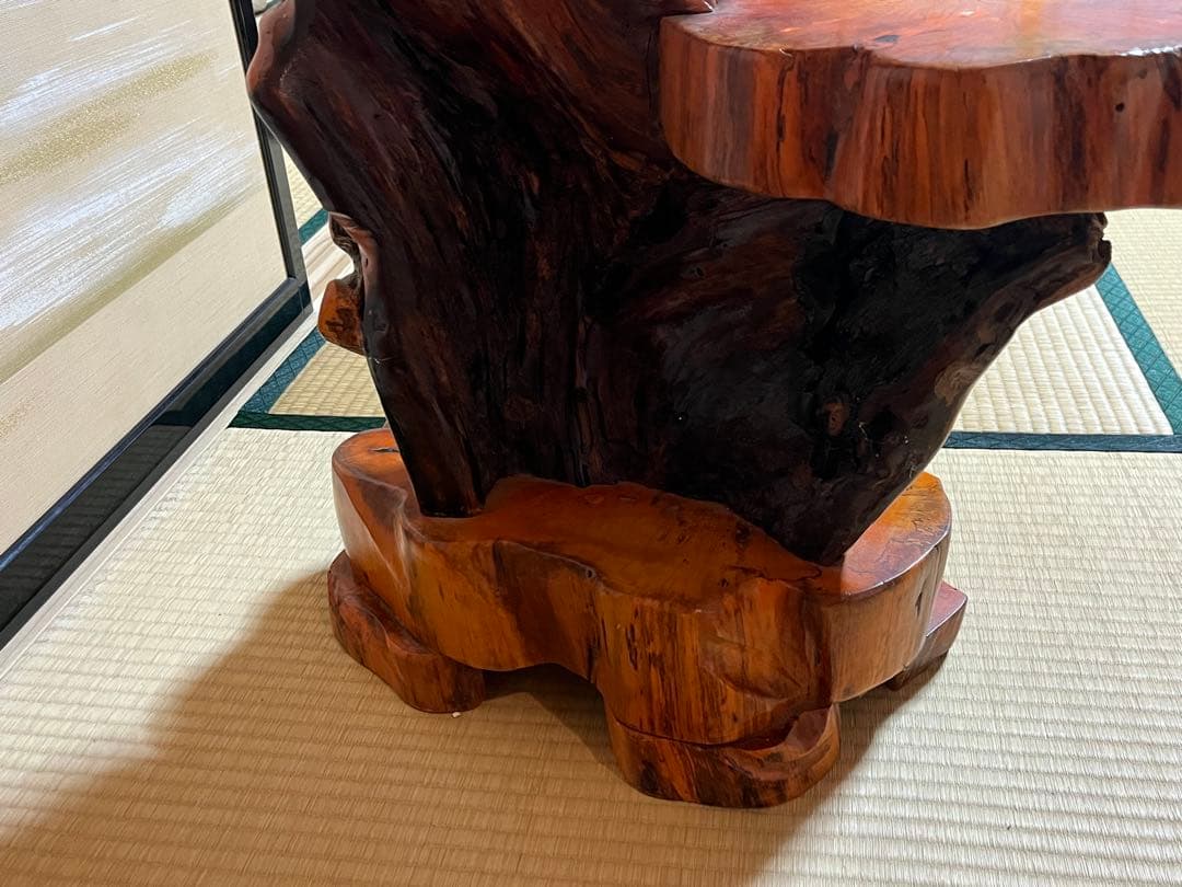 【希少・価格交渉OK】欅 けやき　飾り棚　花台　和室家具　玄関　客間収納