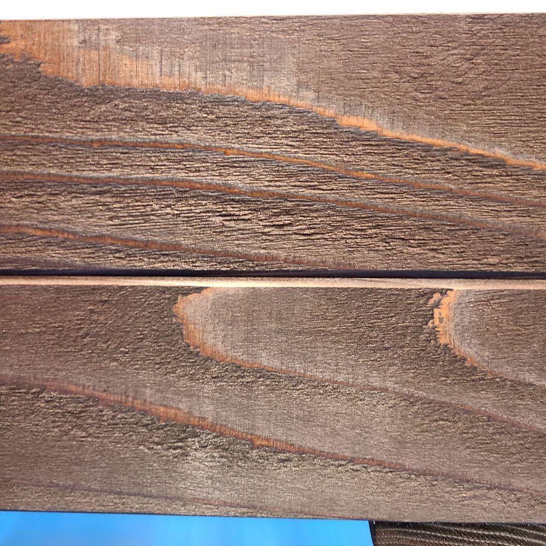 No2102【ダーク】脚長 シャビー ウッドプランター 2台【ケース付き】