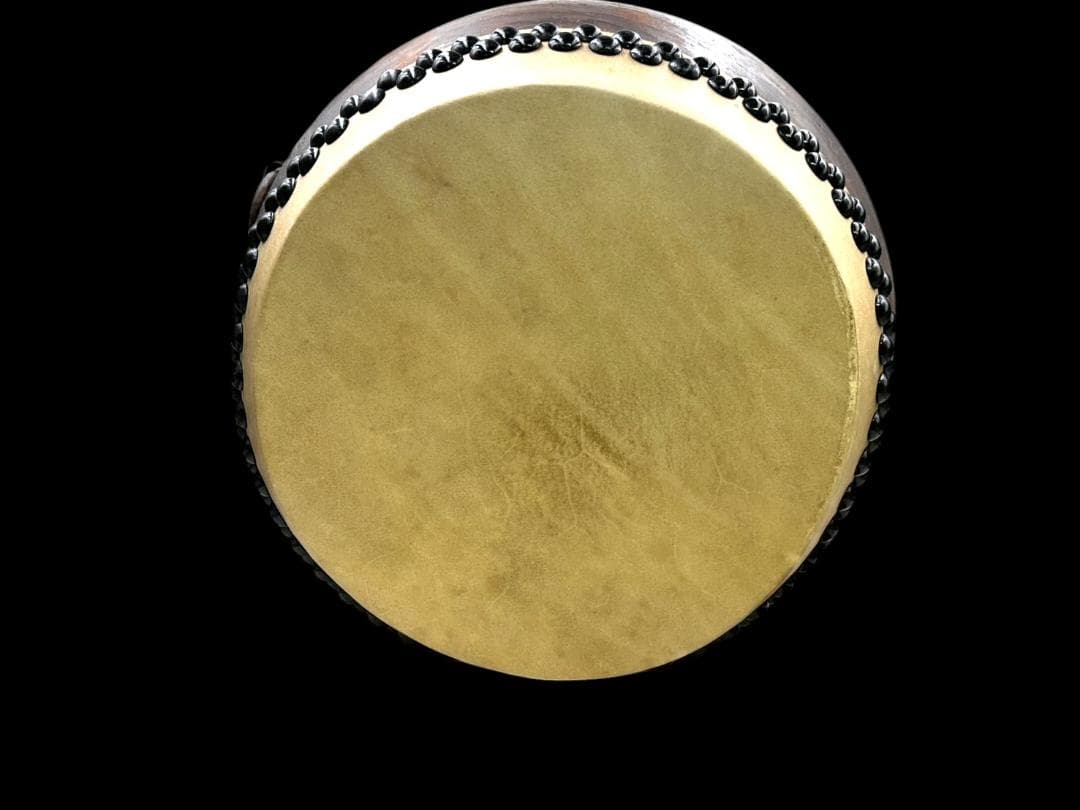 長胴太鼓 和太鼓 皮破れなし くりぬき胴 打面-約35㎝ 胴高-約45㎝ 宮太鼓