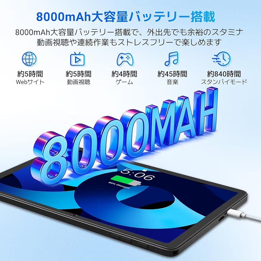 Android16タブレット WiFiモデル 24GB+128GB+2TB拡張