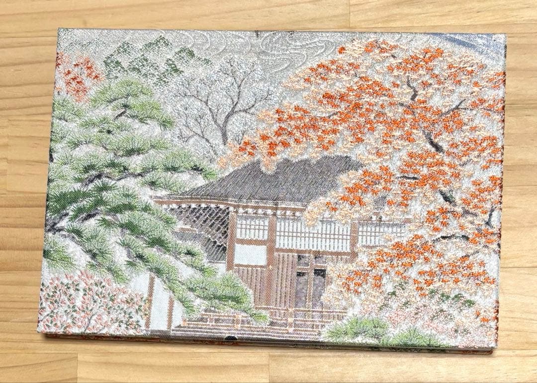 まつこ　御朱印帳大判 44面×2 表題貼り付けなし／見開き／御朱印帳ケース