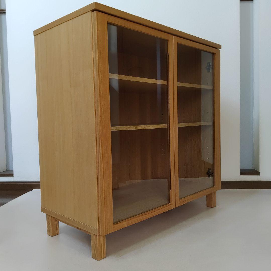 美品　廃盤希少　MUJI　無印良品　ガラスキャビネット　食器棚　送料無料