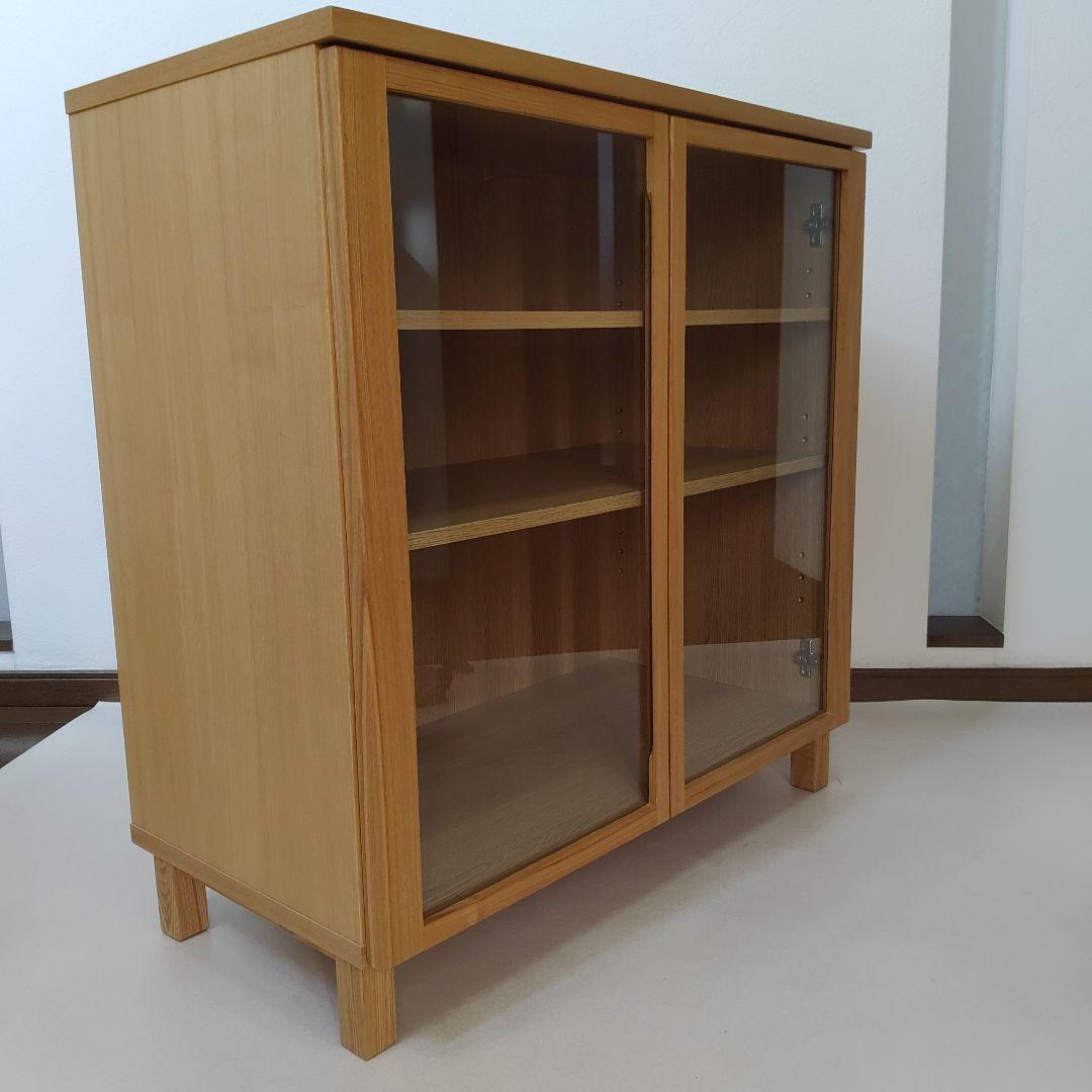 美品　廃盤希少　MUJI　無印良品　ガラスキャビネット　食器棚　送料無料