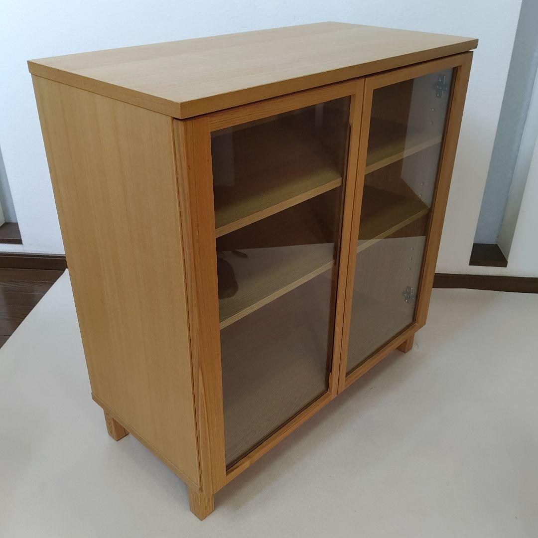 美品　廃盤希少　MUJI　無印良品　ガラスキャビネット　食器棚　送料無料