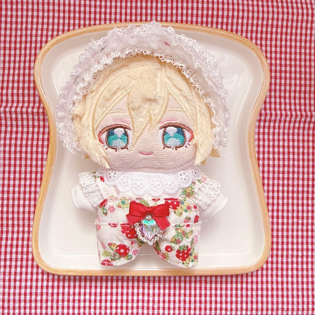 いつぬいサイズ☆ホワイト×赤フルーツ柄♡3点set☆あんスタぬい服