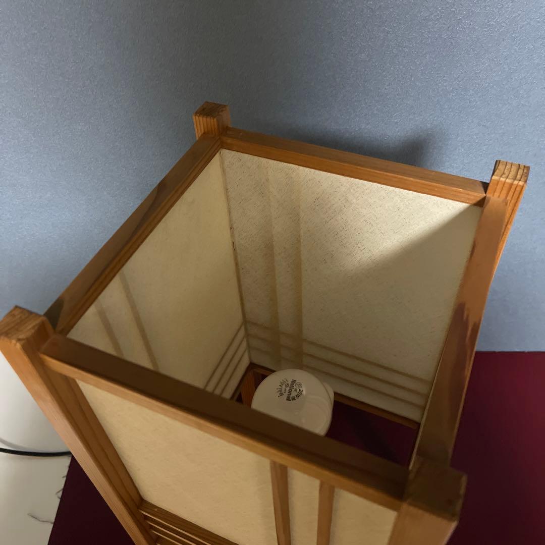 【昭和レトロ】　行灯　アンドン　『シンプルデザイン』和風木製ランプ