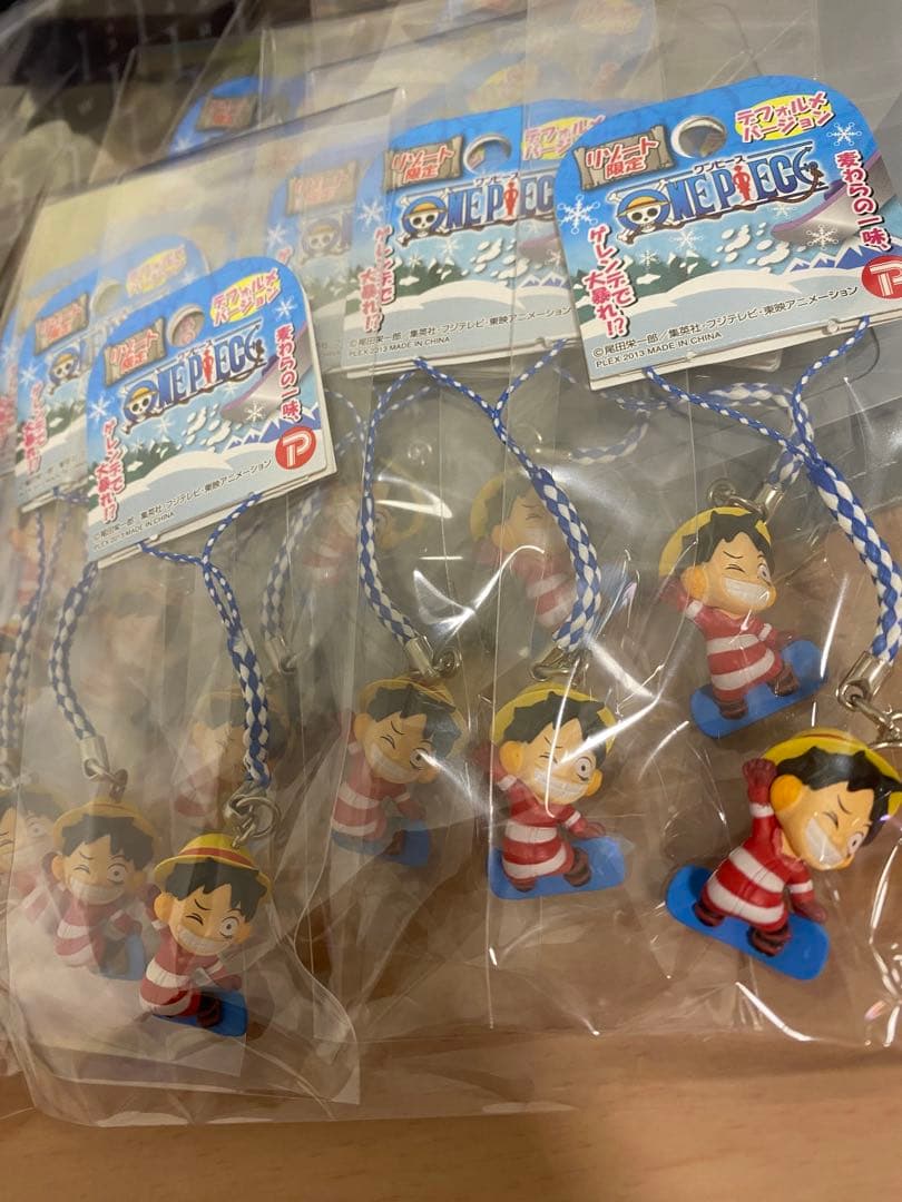 限定ワンピース ルフィ スノボー3 根付　ストラップ ONE PIECE15点