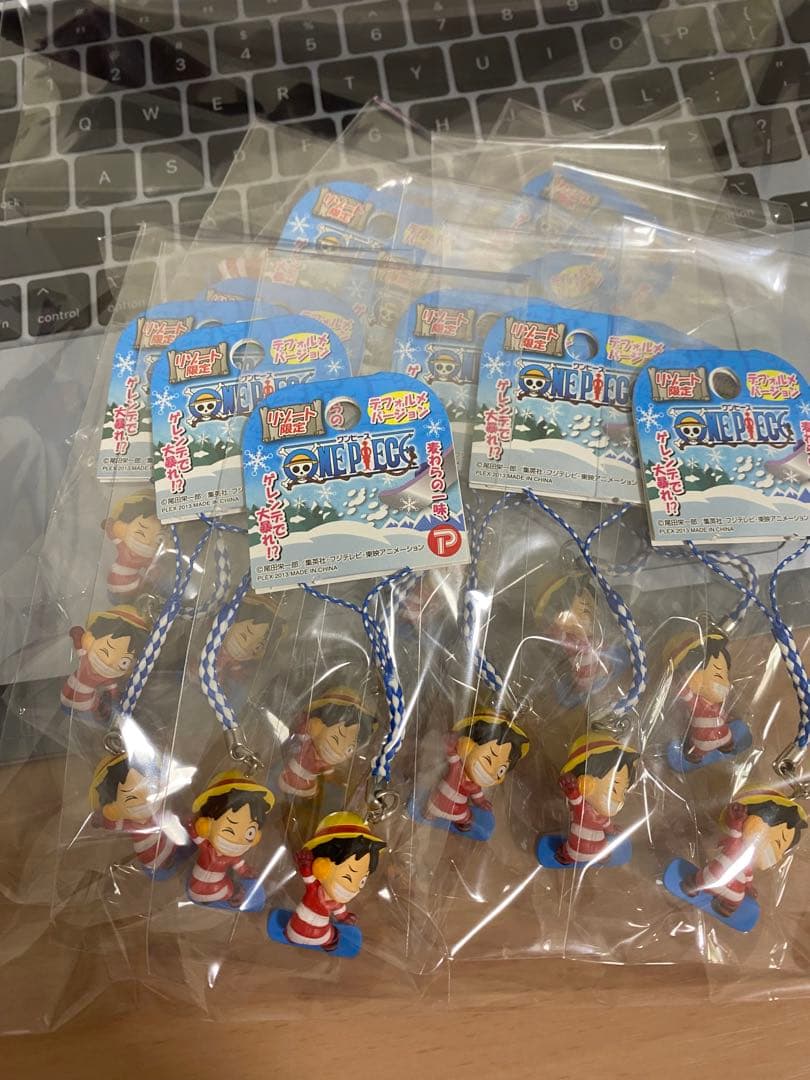 限定ワンピース ルフィ スノボー3 根付　ストラップ ONE PIECE15点