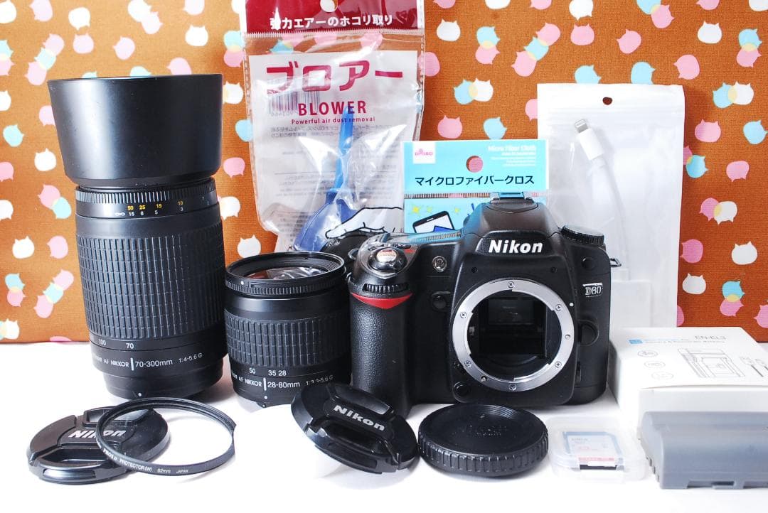 ✨初心者オススメ✨ショット数6395回✨Nikon D80 ダブルレンズセット