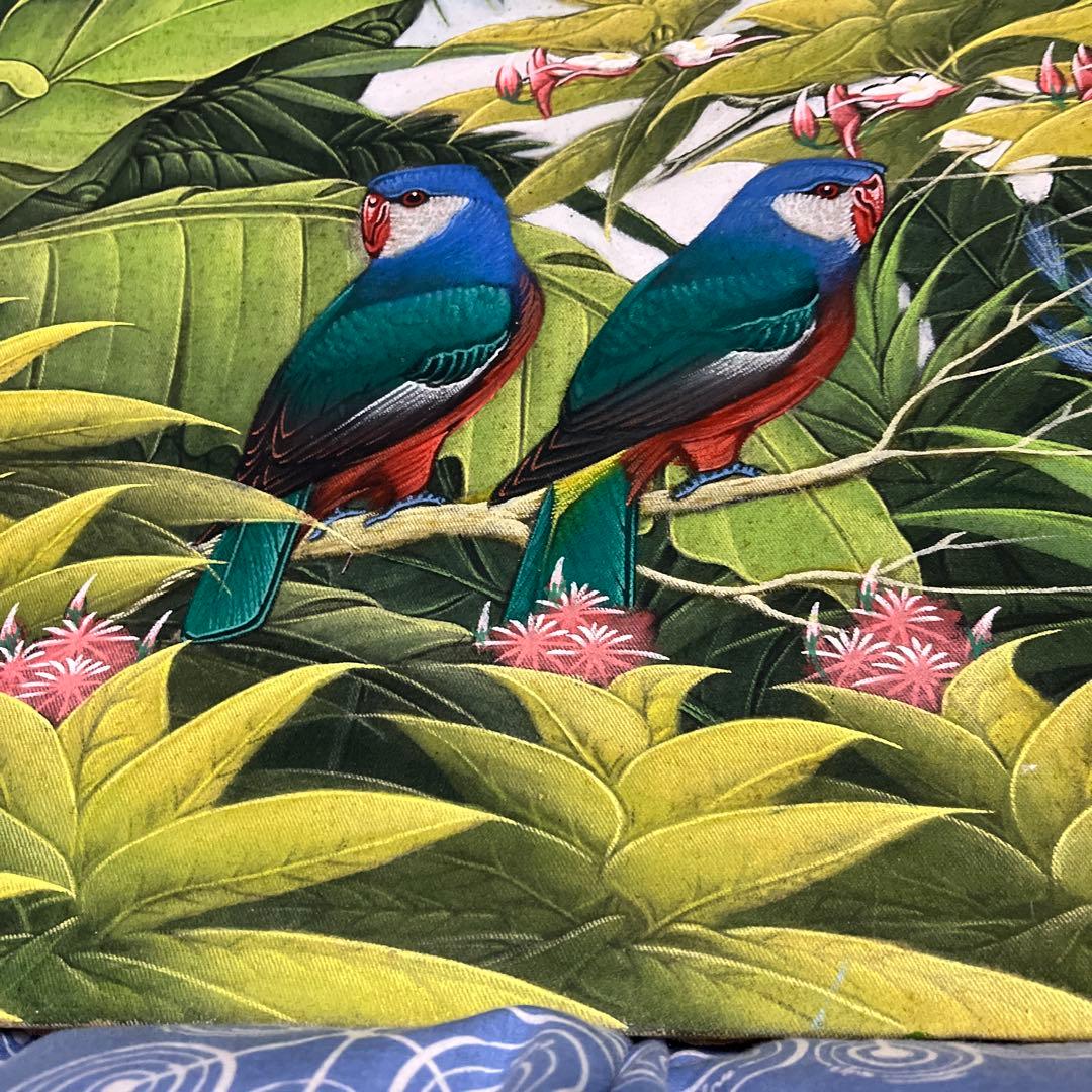 鳥と葉の絵