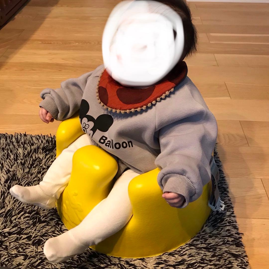 B51 ポンポン付き まんまる スタイ ハンドメイド リバーシブル