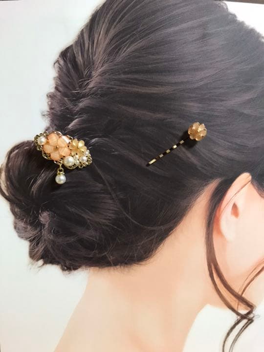 ハンドメイド　ポニーフック&ヘアピンセット No.2