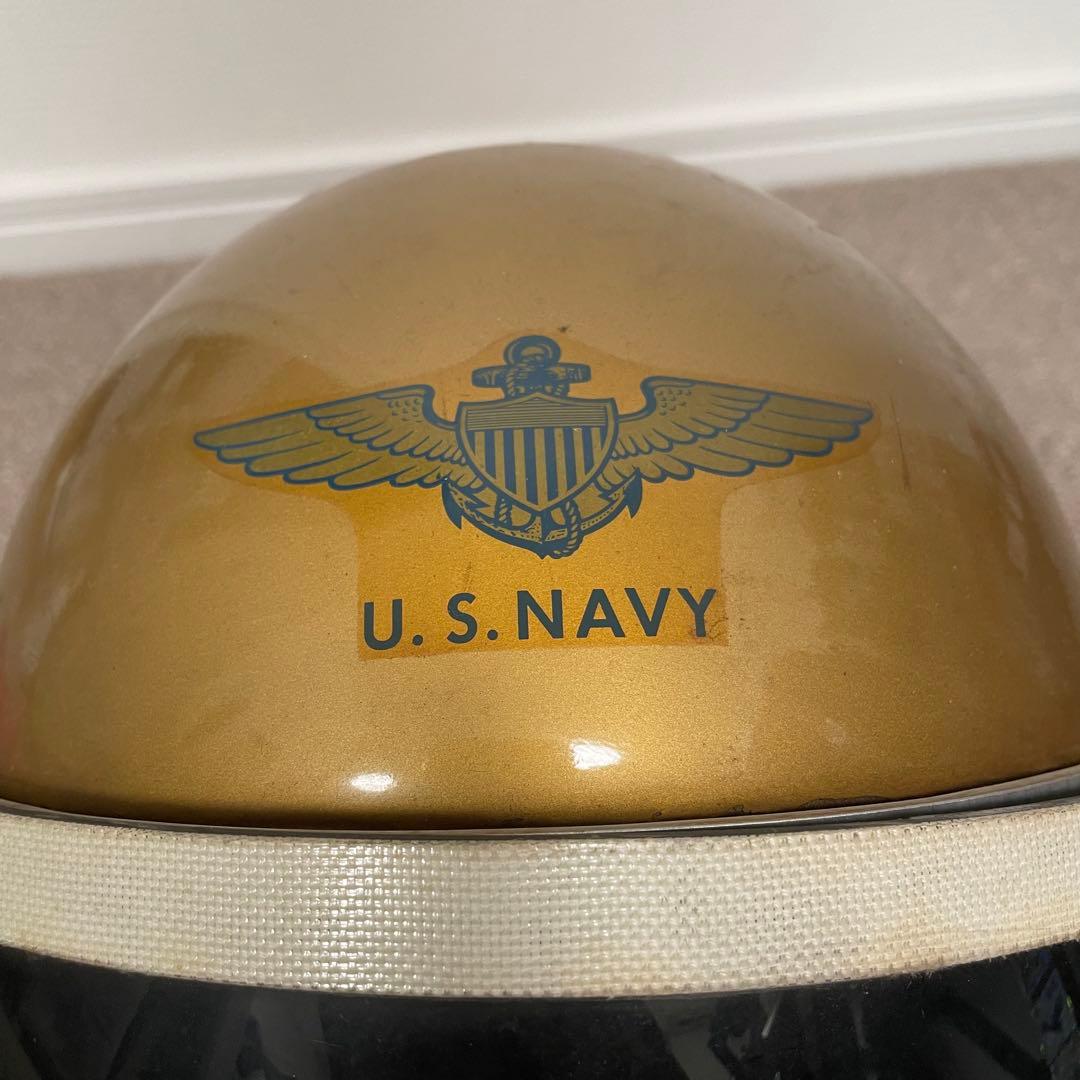 a02153 ヴィンテージ 米海軍 USN パイロット ヘルメット