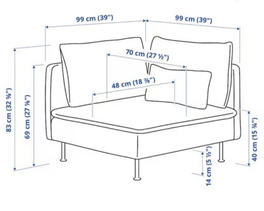 IKEA SÖDERHAMN コーナーソファ ダークグレー