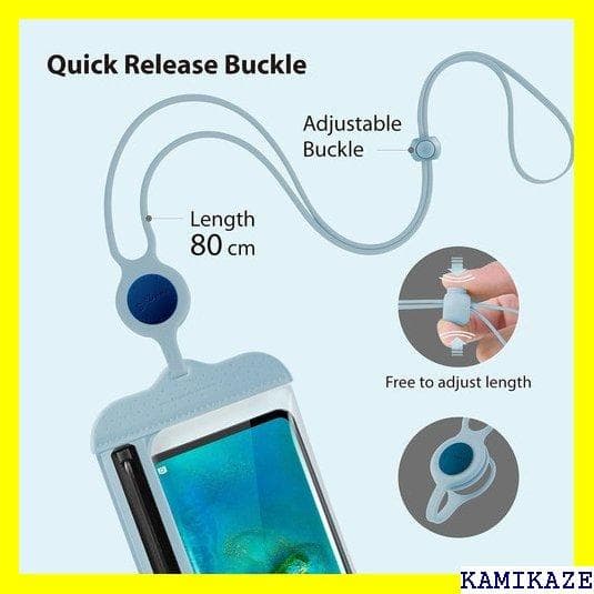 ☆送料無料 Bone スマホ 防水ケース 斜め掛け 肩掛け ディブルー 1087