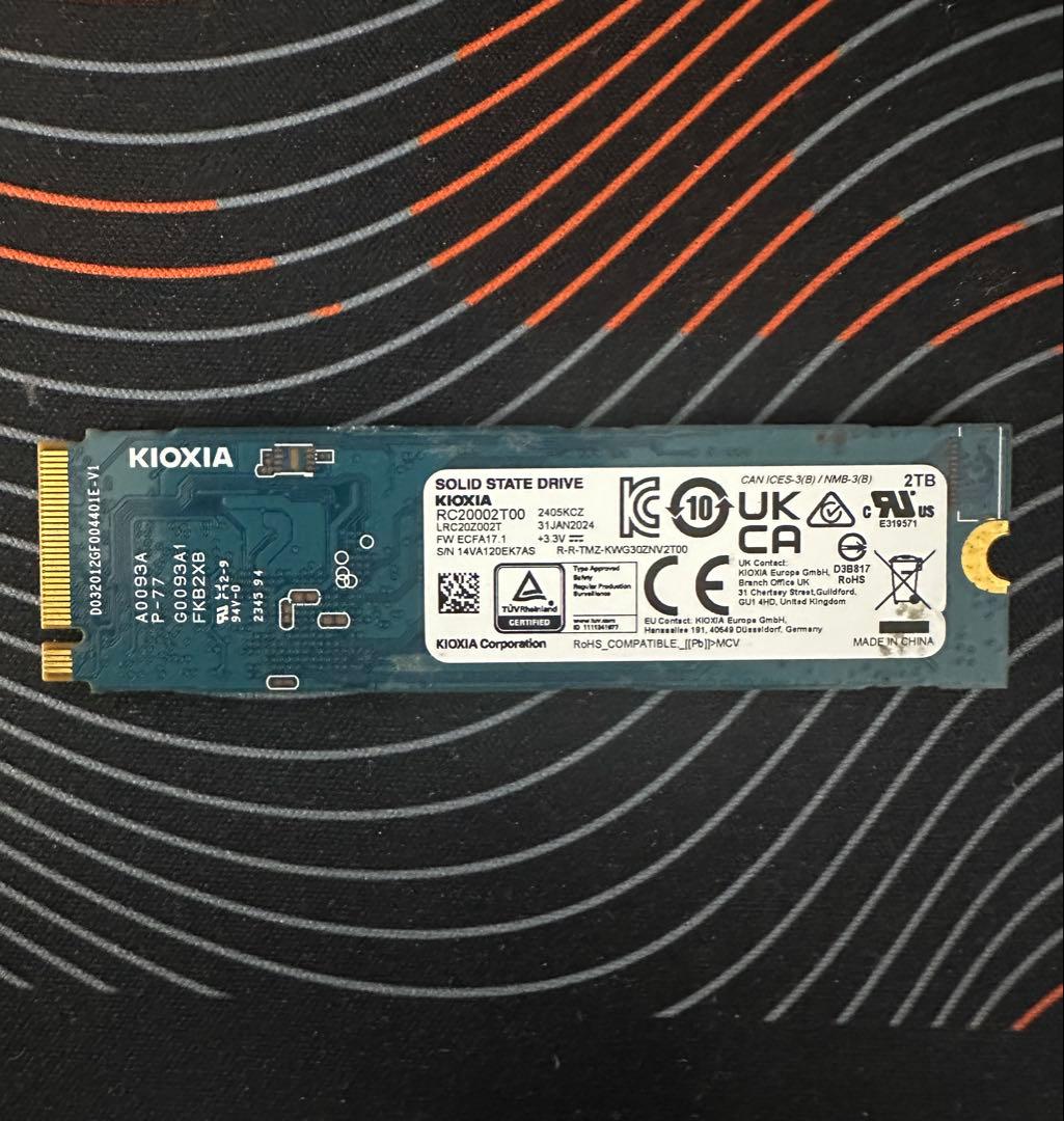 内蔵型SSD KIOXIA EXCERIA G2. 2TB NVMe