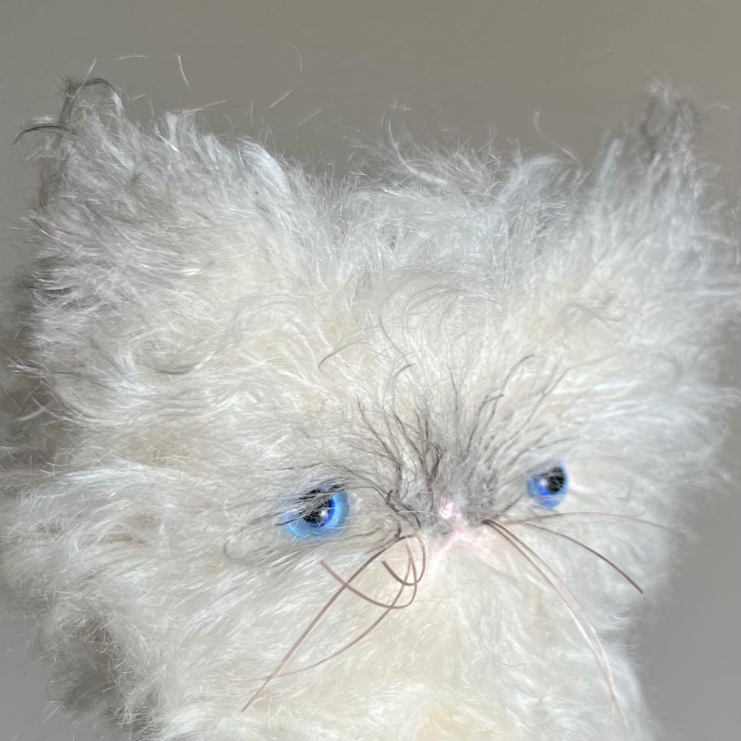 ラグドール　モヘア　猫　ハンドメイド　ぬいぐるみ　作家　テディベア　アートドール