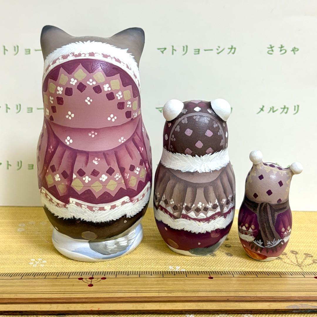 ロシア　マトリョーシカ　猫　ベビーカー　おもちゃ　手作り