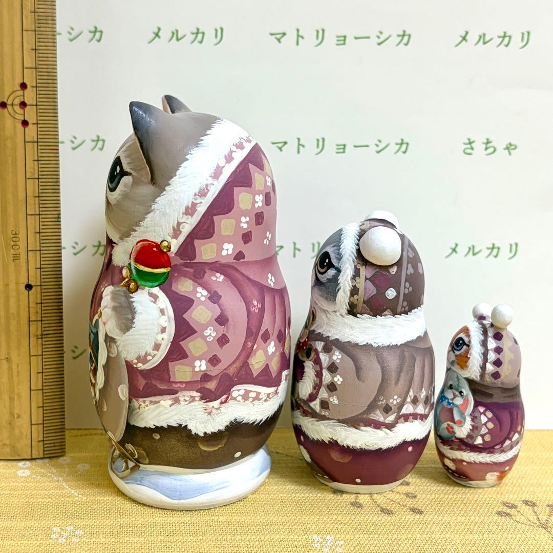 ロシア　マトリョーシカ　猫　ベビーカー　おもちゃ　手作り