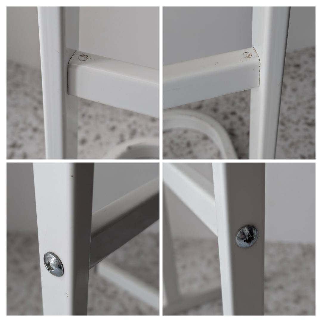 90s ビンテージ スリム スタンドミラー 白 姿見 スペースエイジ ポップ