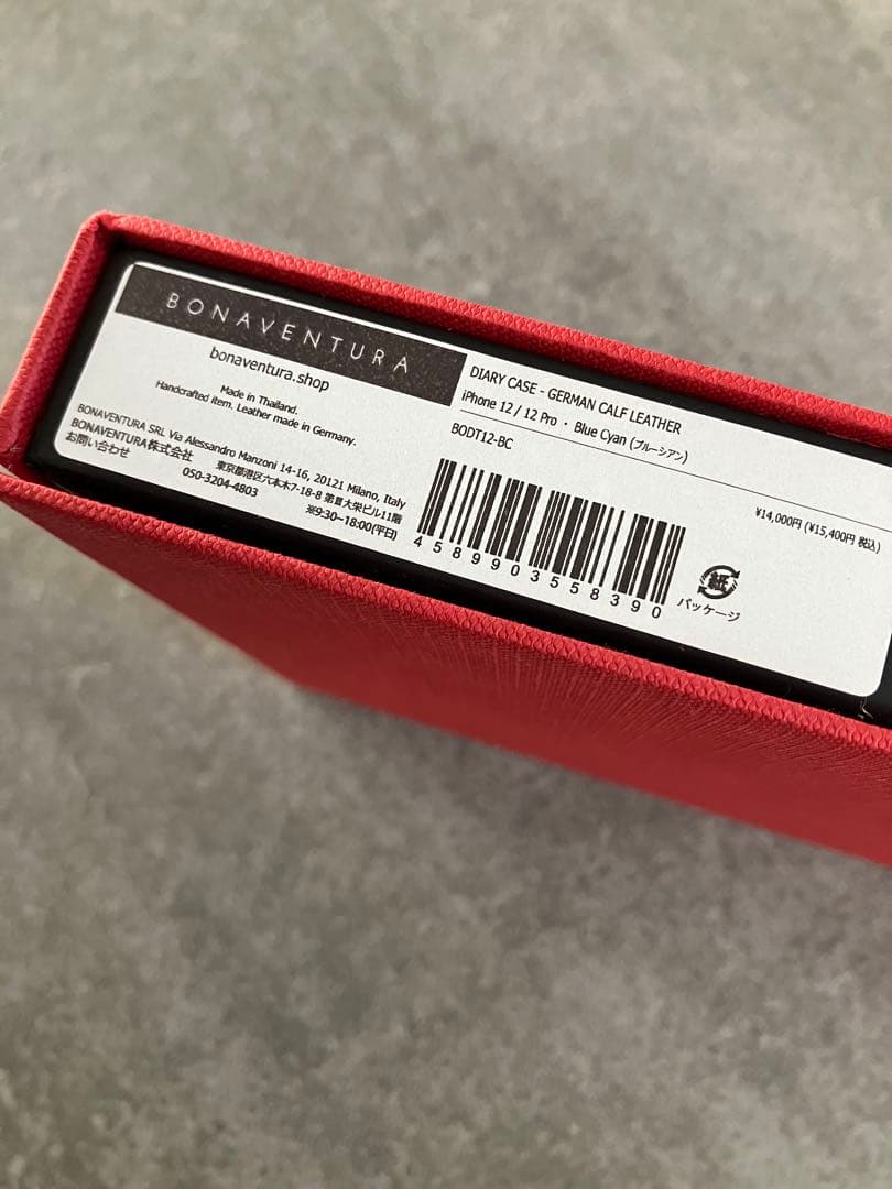 BONAVENTURA iPhone 12 手帳型　ブルーシアン