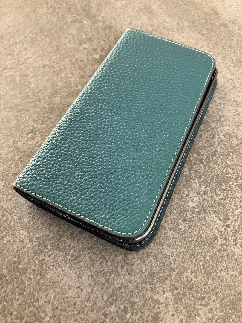 BONAVENTURA iPhone 12 手帳型　ブルーシアン