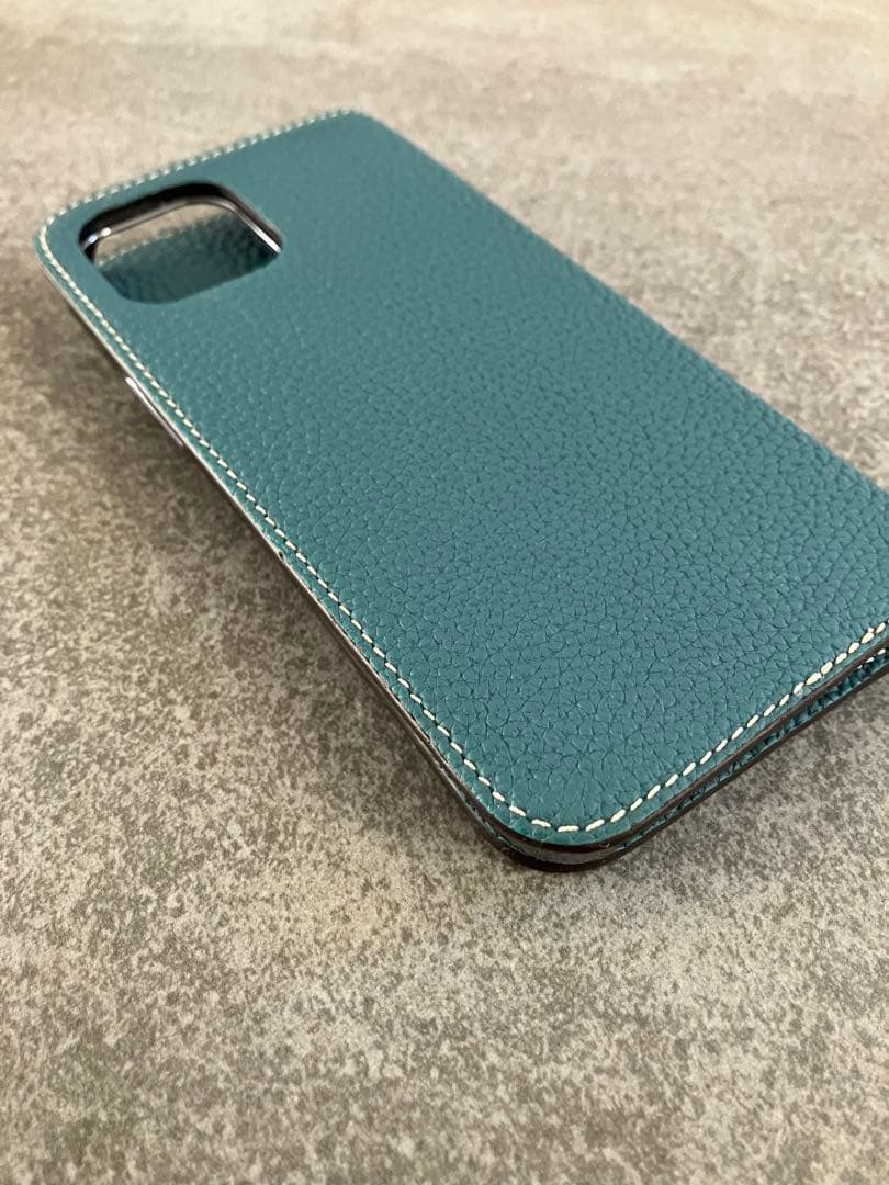 BONAVENTURA iPhone 12 手帳型　ブルーシアン