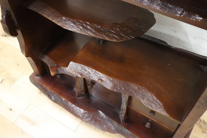 GMDHS62 ○ 桜材 総無垢 茶棚 飾り棚 サイドボード 和室 座敷 和家