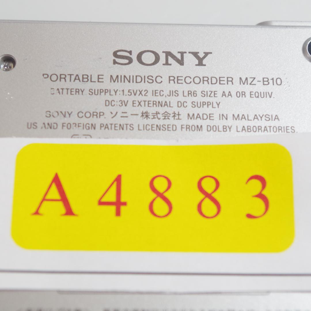A4883 SONY ポータブルMDレコーダー MZ-B10