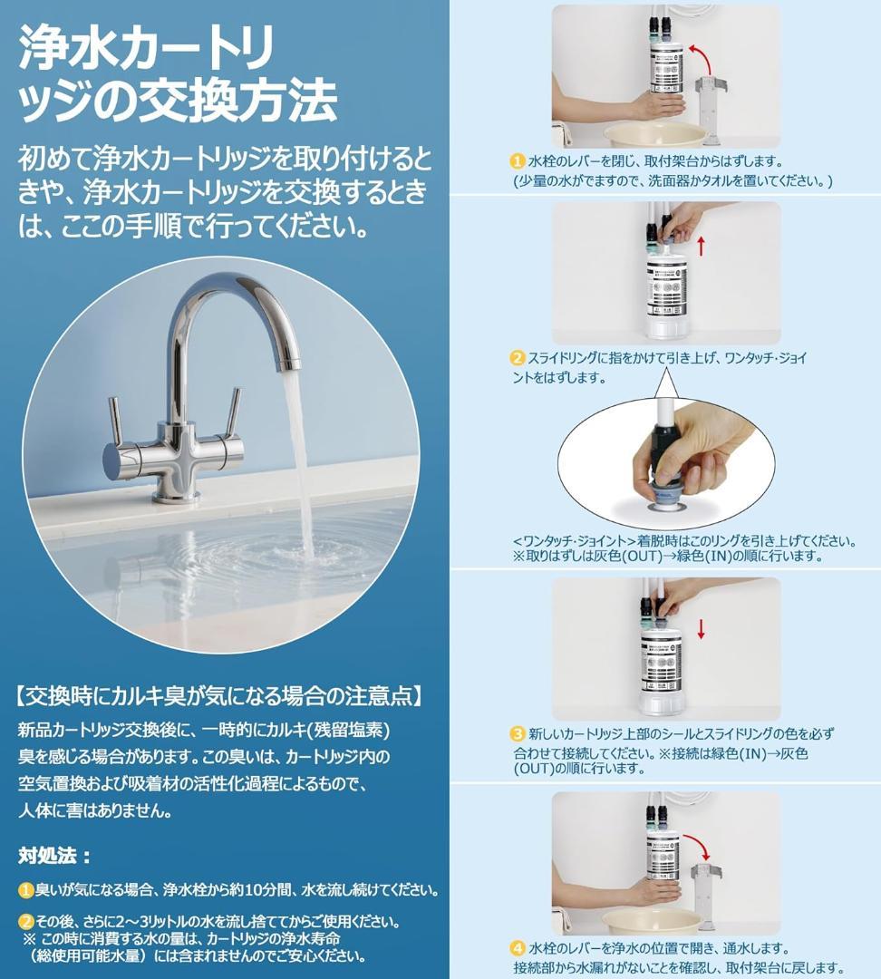 浄水器 UZC2000-GR 交換カートリッジ アンダーシンク型