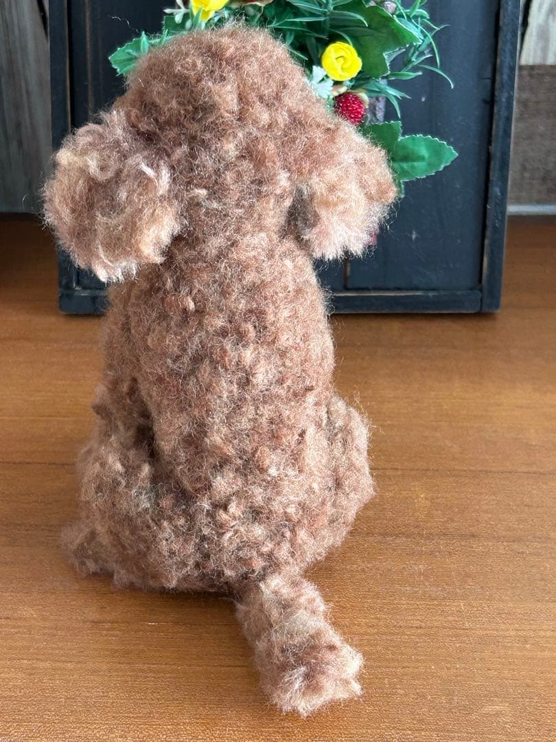 羊毛フェルト　ハンドメイド　犬　トイプードル　遊んで！！