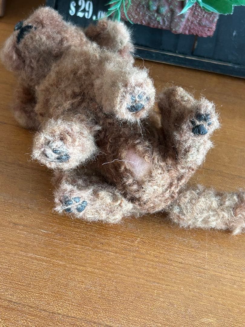 羊毛フェルト　ハンドメイド　犬　トイプードル　遊んで！！