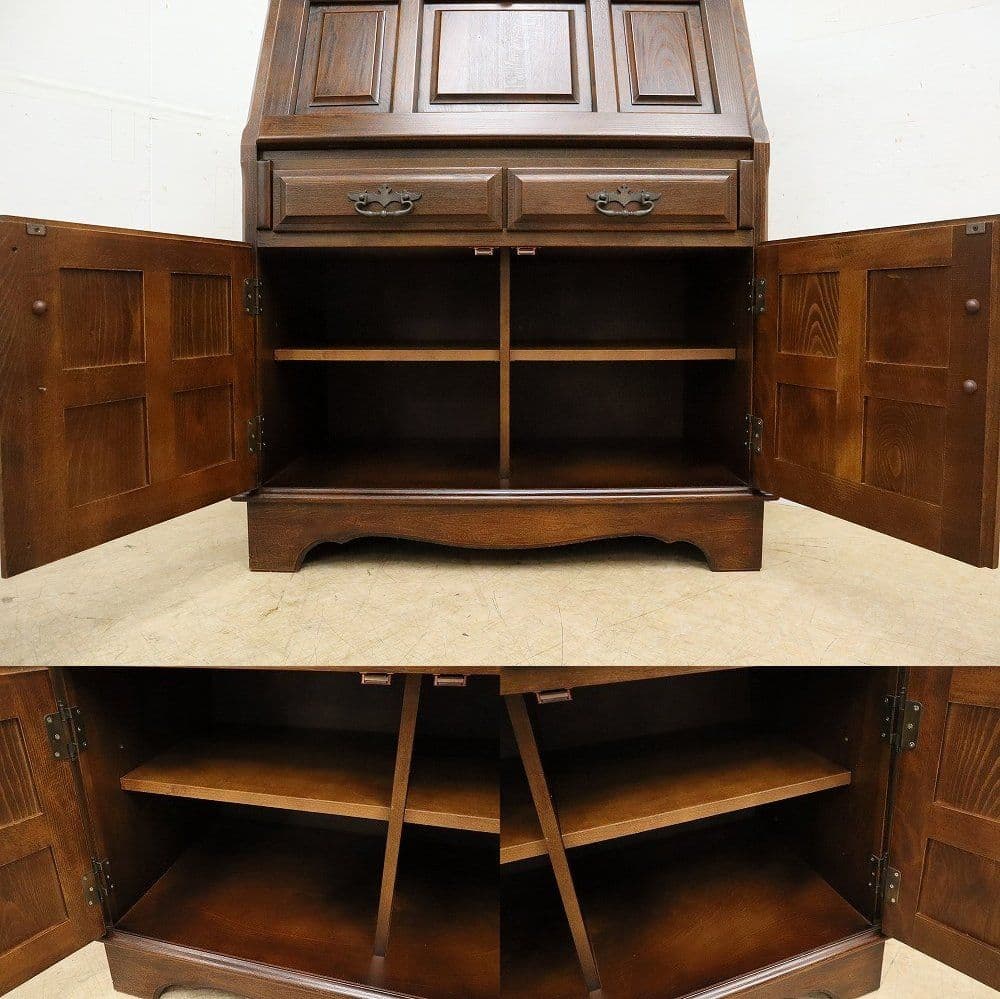 【so】オールドカリモク◆ライティングデスク机・クラシック