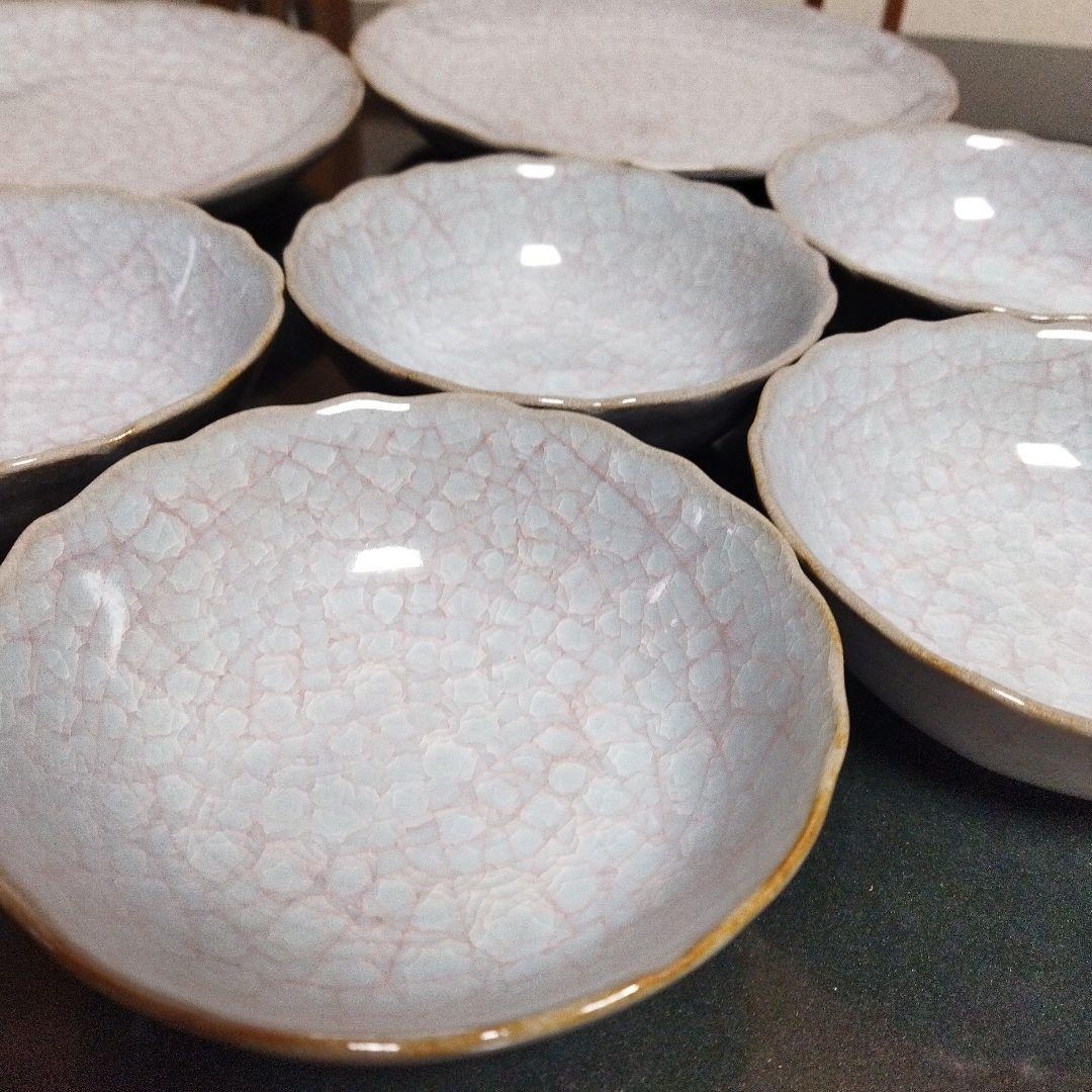 たち吉 橘吉 貫入 九重 青磁 中鉢 深皿 輪花鉢 煮物鉢 陶器皿 7枚