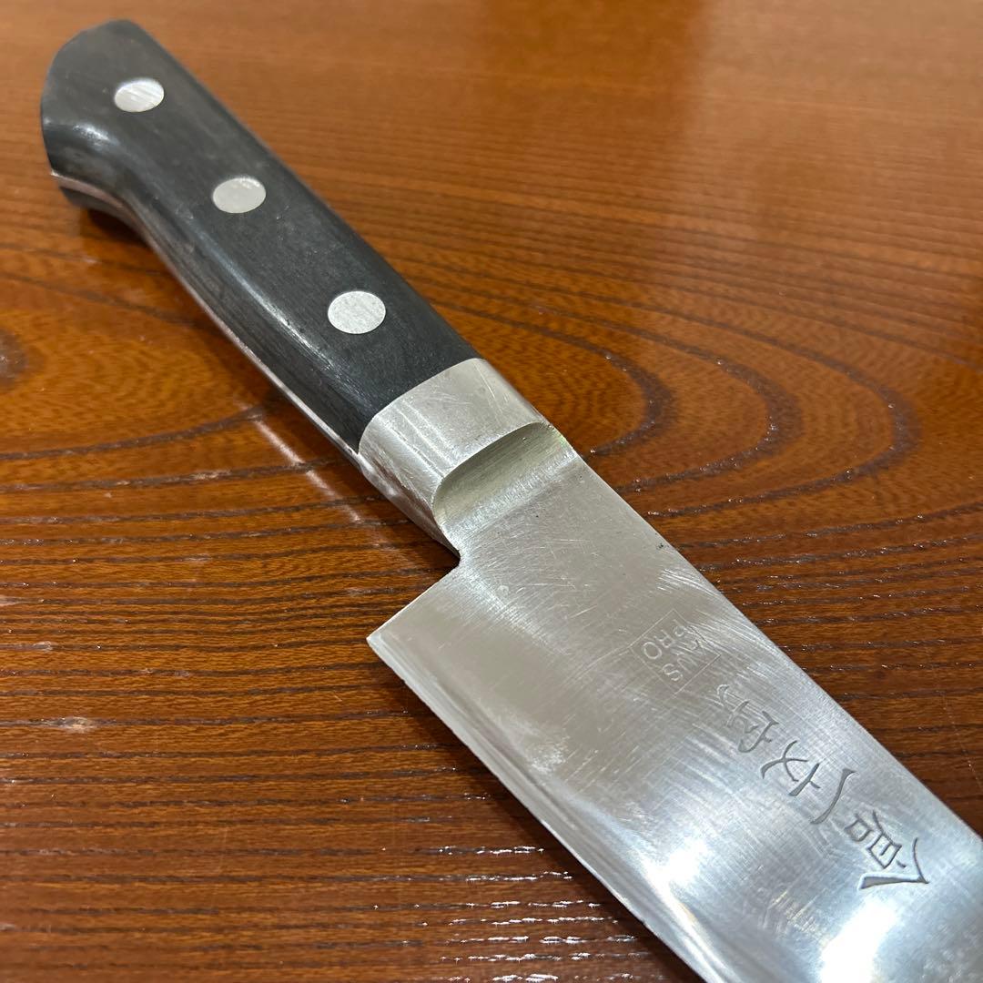 筋引包丁　片刃 倉一文字作 AUS PRO 全長37,5cm刃25cm★送料無料