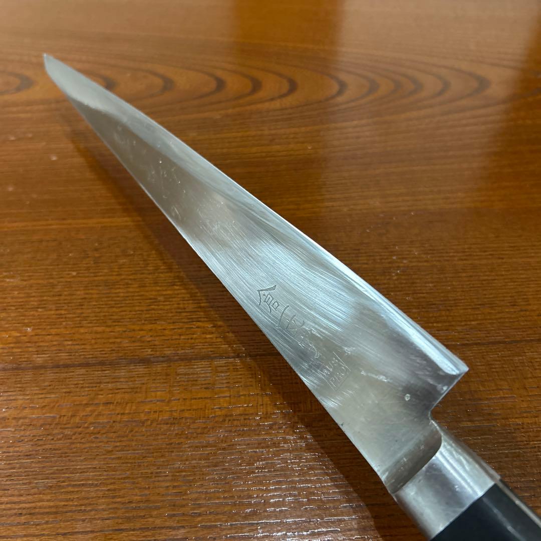 筋引包丁　片刃 倉一文字作 AUS PRO 全長37,5cm刃25cm★送料無料