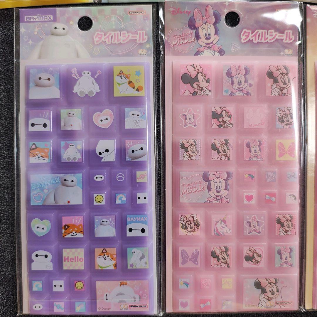 9枚！まとめ売り！タイルシール たまごっち てんしっち ディズニー シール交換