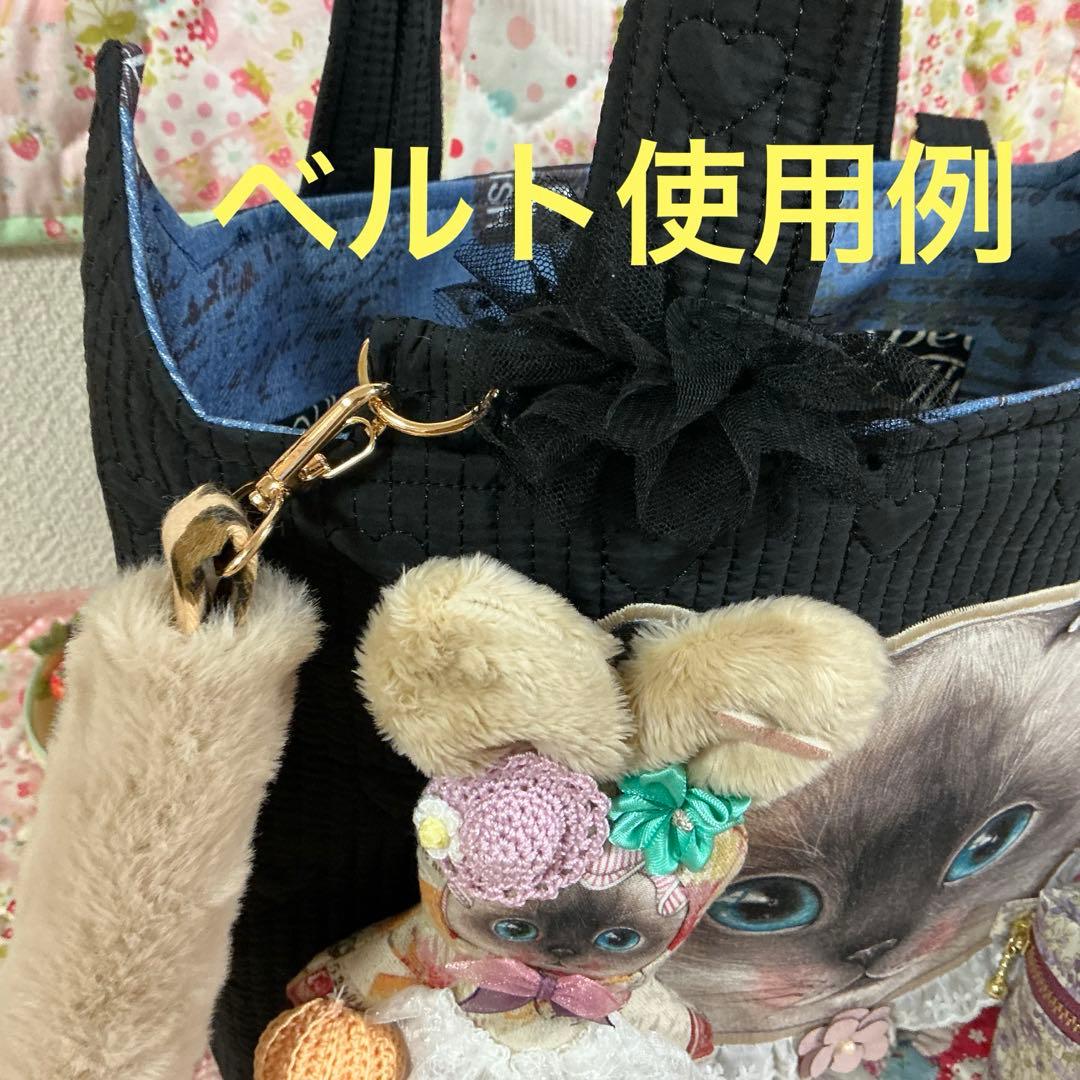 r*7様 ネコ耳トートバッグ❣️ヌビ生地❣️ミニバニティ付❣️着ぐるみリトルサン