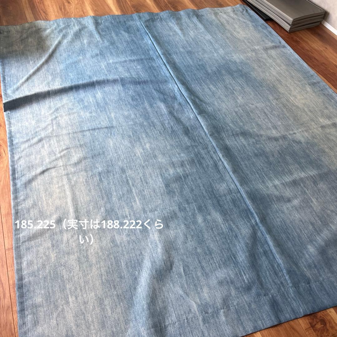 4セット　デニム調　カーテン　西海岸風　2級遮光　オーダー