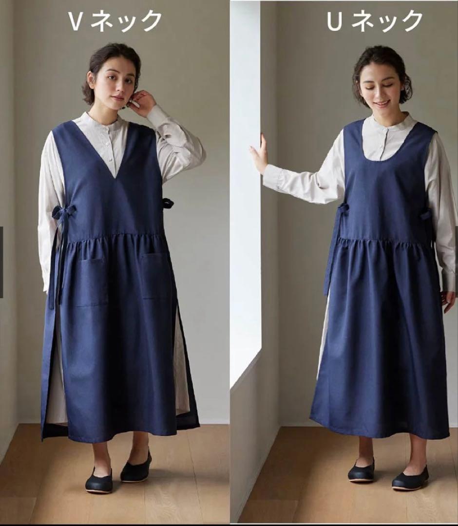 《新品・タグ付き》2WAYワンピース⭐️エプロン⭐️グレー