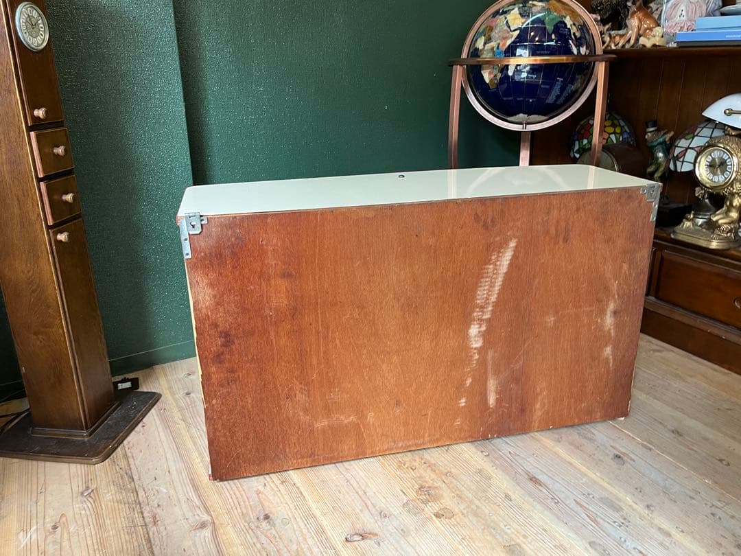 吊り戸棚 花柄 昭和レトロ レトロポップ 食器棚 当時物 飾り棚 インテリア