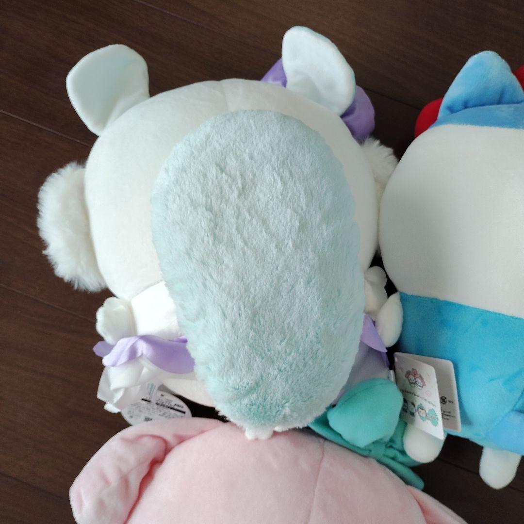 ちいかわ×サンリオキャラクターズBIGぬいぐるみ　ちいかわ　ハチワレ　モモンガ