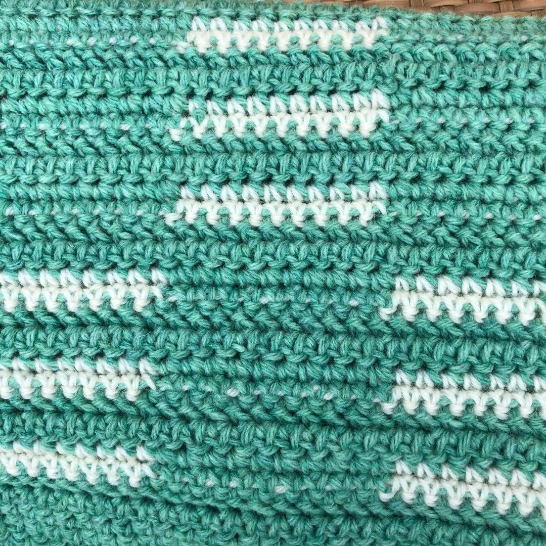 手編み　Checkerboard Blanket