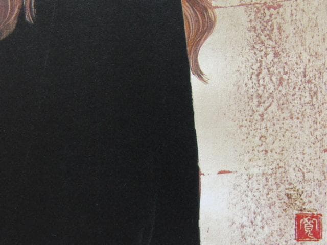 辰巳寛、【或る女】、希少な大判額装用画集より、美品、日本人画家