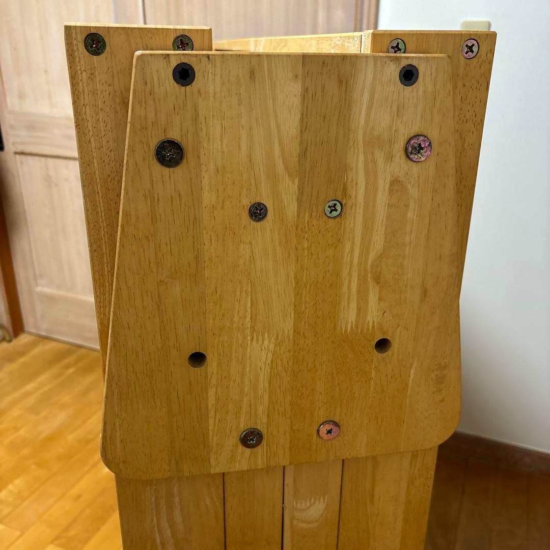 中居木工 日本製 折りたたみ すのこ　ひのき ダブルベッド　ローベッド