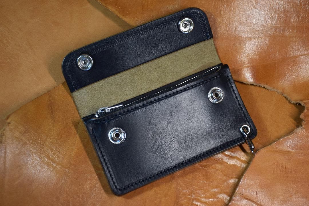 MARYAM社　ホースバット 　ミニ財布　小銭入れ　　馬革　黒　茶芯