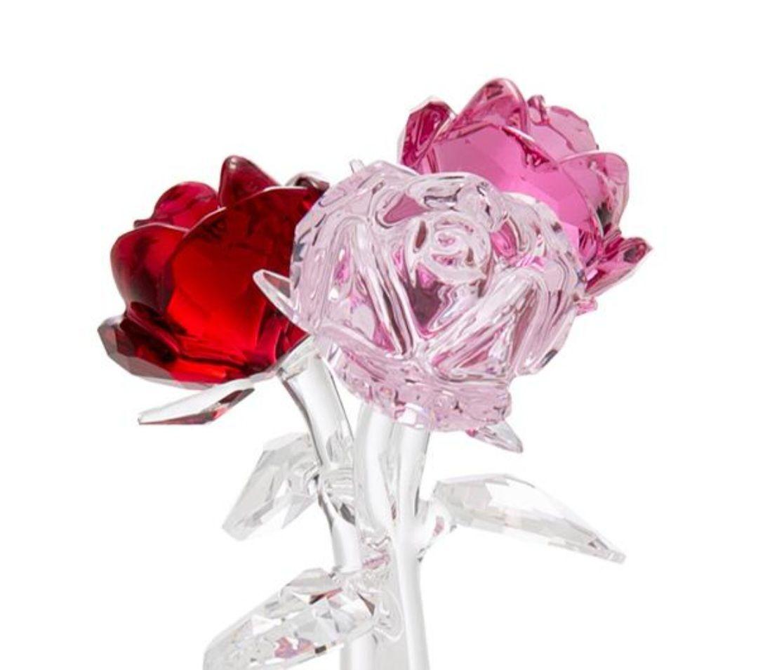 スワロフスキー　フィギュリン　ローズブーケ　薔薇