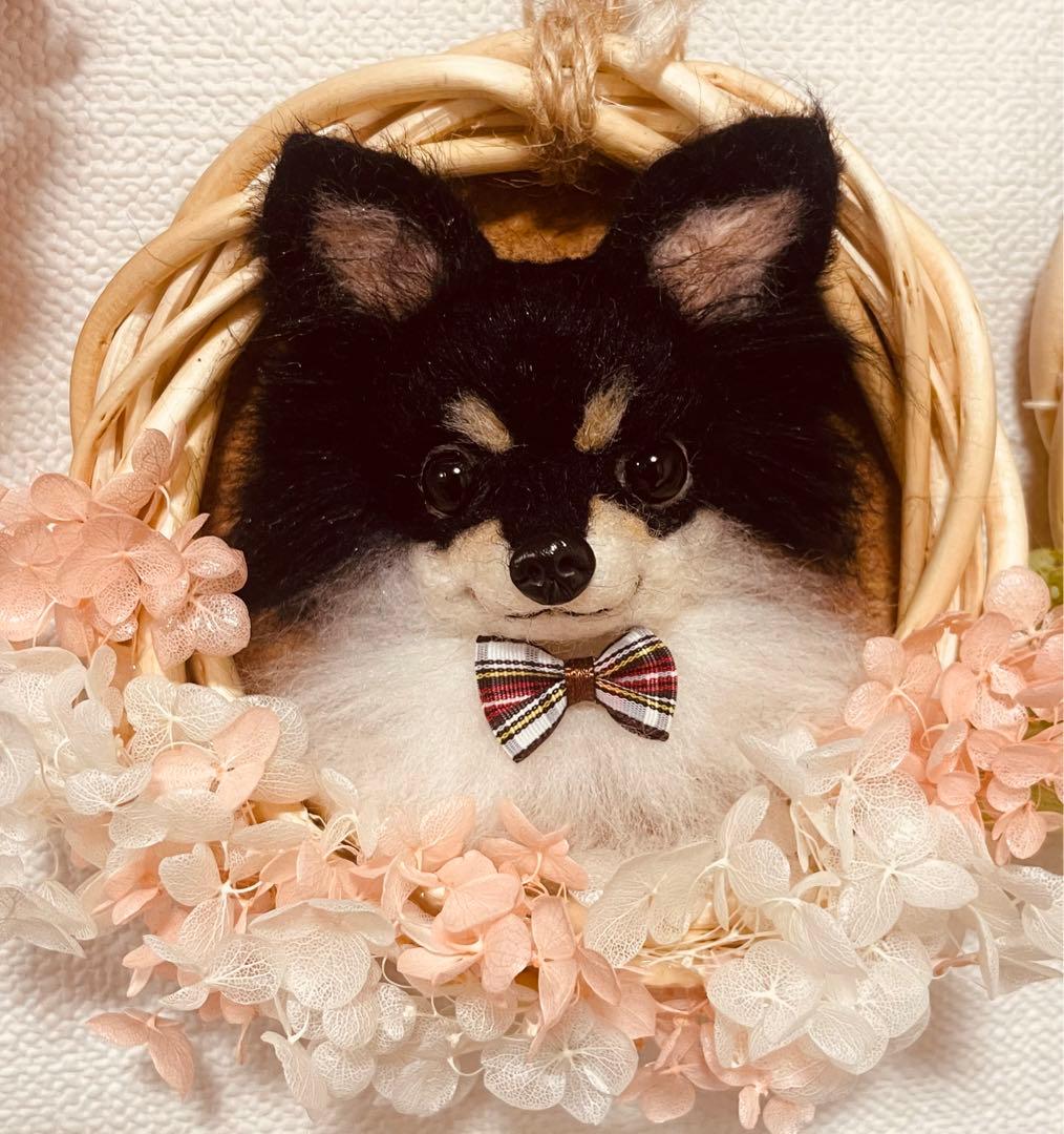 羊毛フェルト　ハンドメイド　プリサードフラワーリースタイプ　オーダー受付中